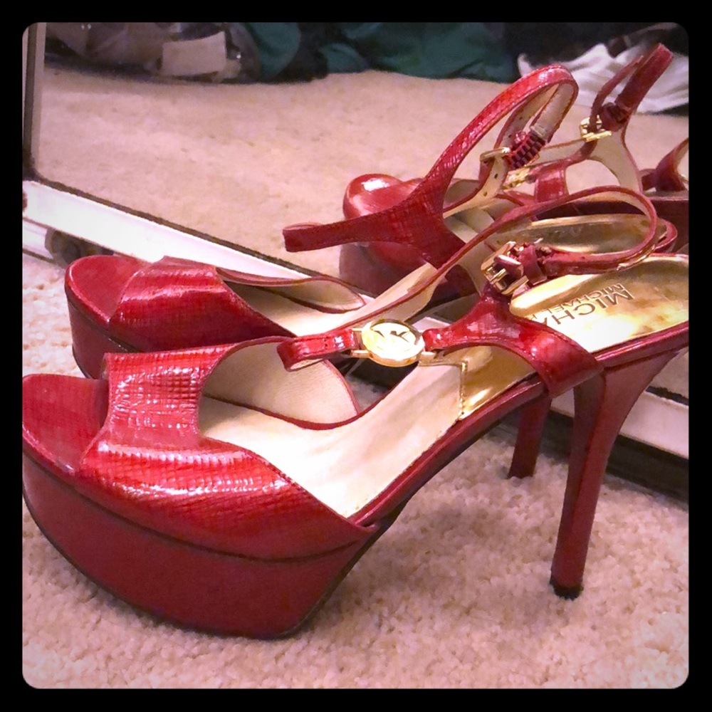 Red Michael Kors heels